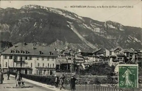 Ak Montmelian Savoie, Roche du Guet, Teilansicht