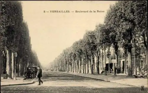 Ak Versailles Yvelines, Boulevard de la Reine