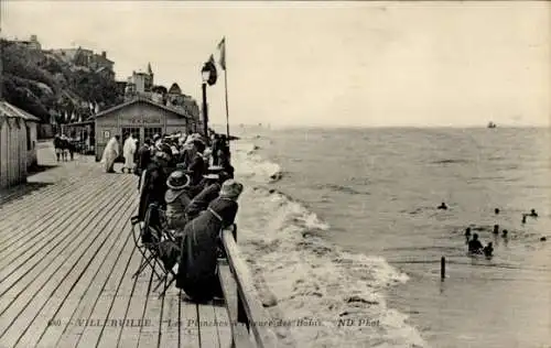 Ak Villerville Calvados, Les Planches a l'Heure des Bains