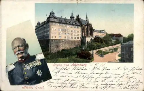 Ak Herzog Ernst I. von Sachsen Altenburg, Schloss Altenburg