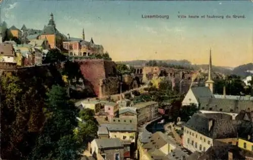 Ak Luxemburg Luxembourg, Teilansicht der Stadt