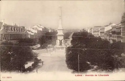 Ak Lisboa Lissabon Portugal, Avenida da Liberdade