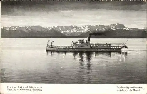 Ak Salondampfer Ludwig auf dem Starnberger See