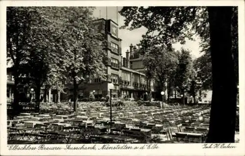 Ak Hamburg Altona Nienstedten Osdorf, Elbschloss Brauerei Ausschank