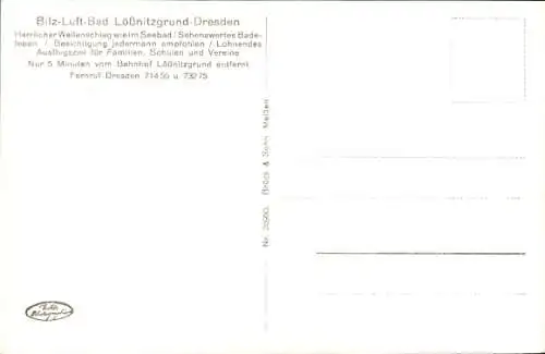 Ak Lößnitz Radebeul Sachsen, Lößnitzgrund, Bilz-Luft-Bad, Liegewiese