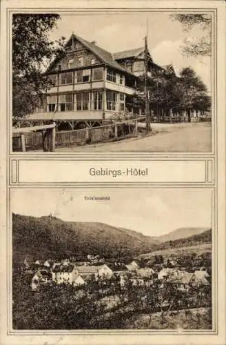 Ak Stecklenberg Thale im Harz, Gebirgs-Hotel, Totalansicht