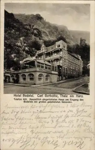 Ak Thale im Harz, Hotel Bodetal