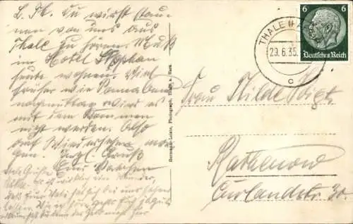 Ak Thale im Harz, Hotel Bodetal