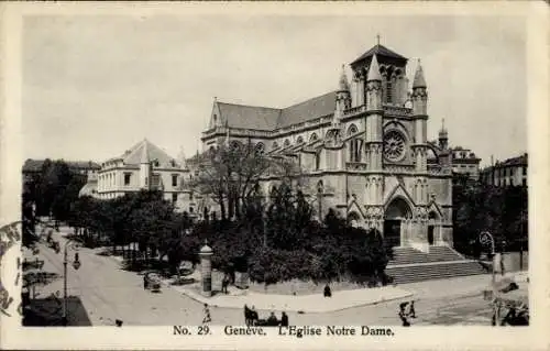 Ak Genf Genf Schweiz, Kirche Notre Dame