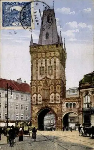 Ak Praha Prag Tschechien, Pulverturm