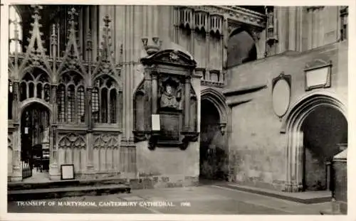 Ak Canterbury Kent England, Kathedrale, Querschiff des Martyriums