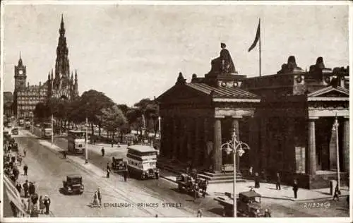 Ak Edinburgh Schottland, Princes Street