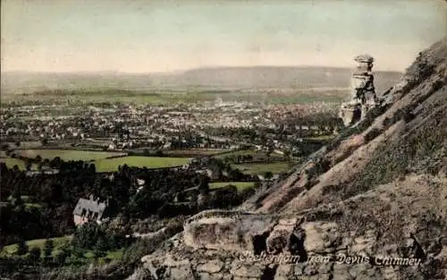 Ak Cheltenham Gloucestershire England, Blick vom Devils Chimney