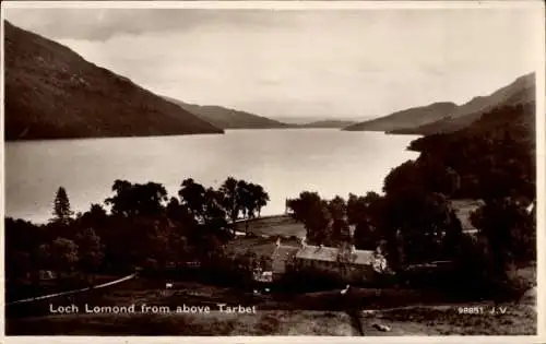 Ak Loch Lomond Schottland, von oberhalb Tarbet