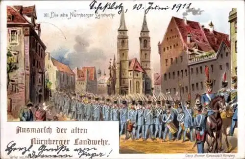 Litho Nürnberg in Mittelfranken, XII. Die alte Nürnberger Landwehr, Ausmarsch