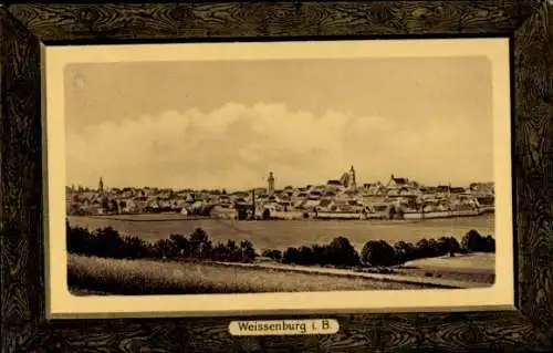 Passepartout Ak Weißenburg in Mittelfranken Bayern, Gesamtansicht
