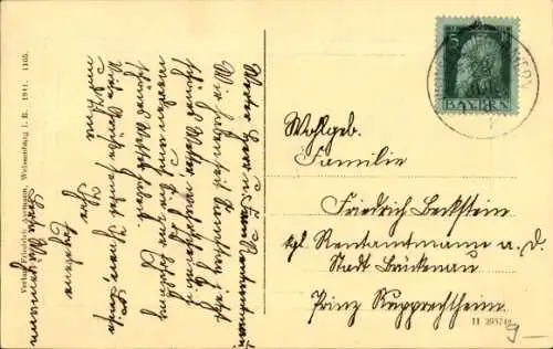 Passepartout Ak Weißenburg in Mittelfranken Bayern, Gesamtansicht