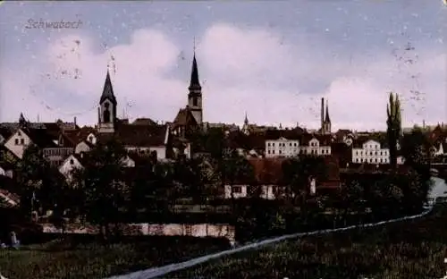 Ak Schwabach in Mittelfranken Bayern, Gesamtansicht