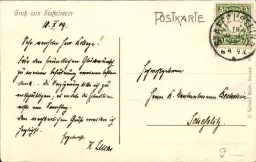 Ak Bad Staffelstein am Main Oberfranken, Marktplatz, Rathaus