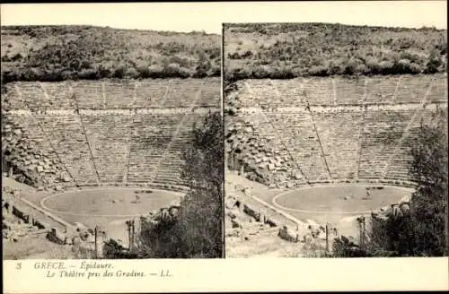 Stereo Ak Epidaurus Griechenland, Theater