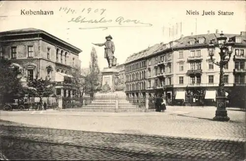 Ak København Kopenhagen Dänemark, Niels Juels Statue