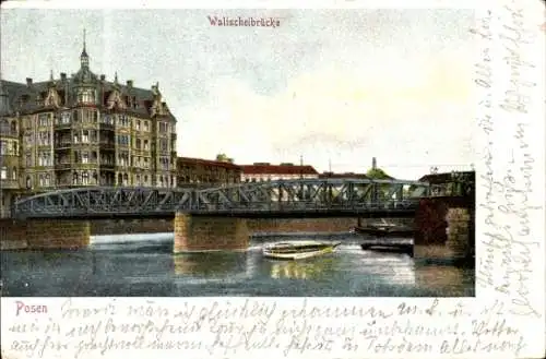 Ak Poznań Posen, Walischeibrücke