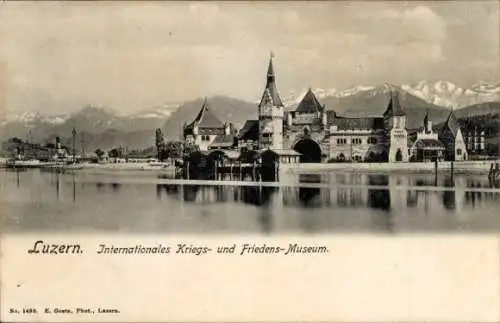 Ak Luzern Stadt Schweiz, Internationales Kriegs und Friedensmuseum