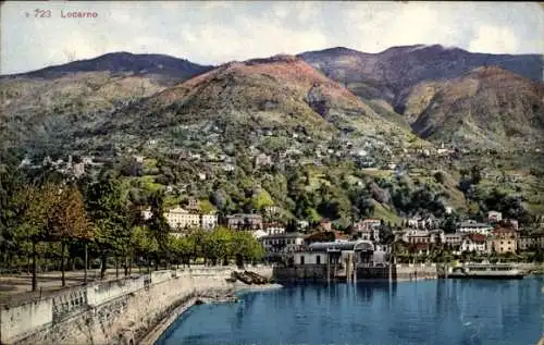 Ak Locarno Kanton Tessin Schweiz, Gesamtansicht