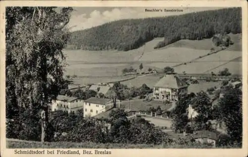 Ak Kowalowa Schmidtsdorf Schlesien, Teilansicht, Beuchlers Sanatorium