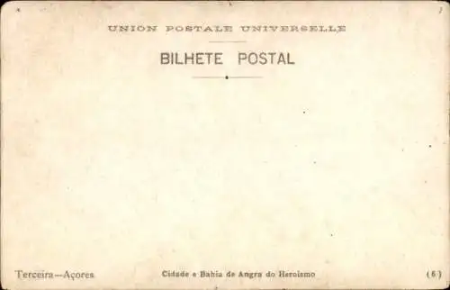 Ak Angra do Heroísmo Ilha Terceira Açores Azoren, Gesamtansicht, Cidade e Bahia
