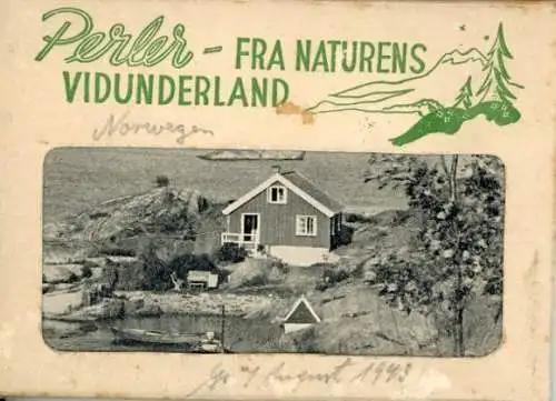 Set von 28 AK im Umschlag "Perlen – AUS DER NATUR WUNDERLAND" 1943