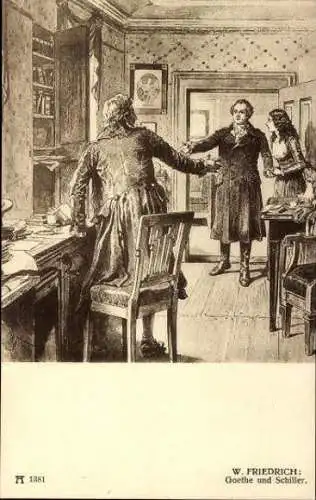 Aus Gothes Leben 12 Zeichnungen von Woldemar Friedrich  261  Serie 108 Nr. 1371-82, Ackermann's