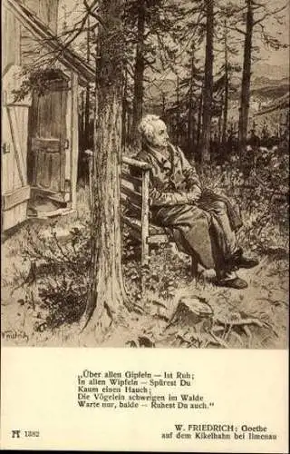 Aus Gothes Leben 12 Zeichnungen von Woldemar Friedrich  261  Serie 108 Nr. 1371-82, Ackermann's