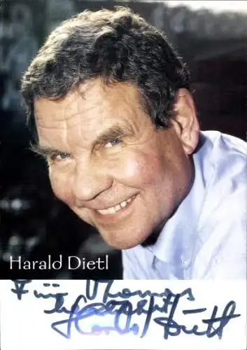 Ak Schauspieler Harald Dietl, Portrait, Autogramm
