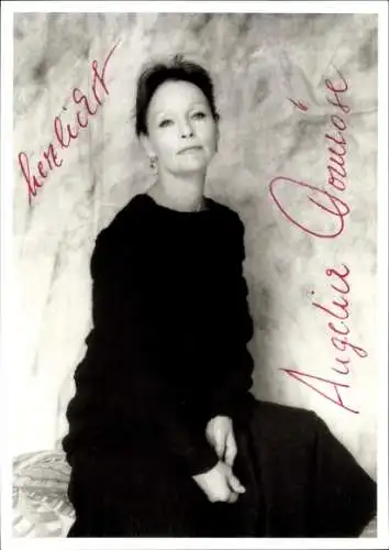 Ak Schauspielerin Angelica Domröse, Portrait, Autogramm