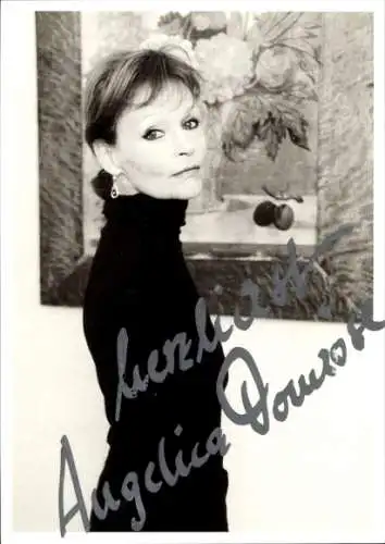 Ak Schauspielerin Angelica Domröse, Portrait, Autogramm