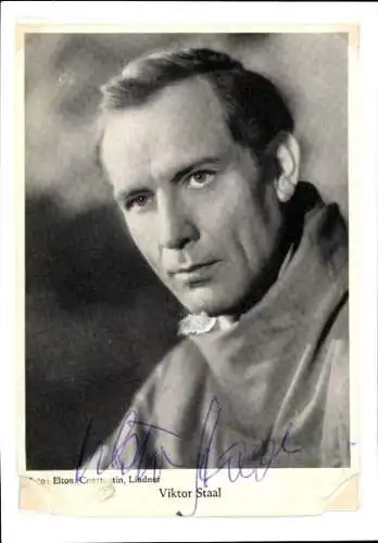 Ak Schauspieler Victor Staal, Portrait, Autogramm