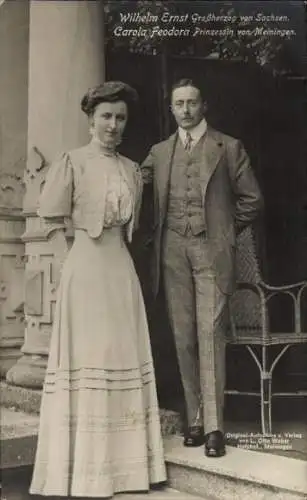 Ak Großherzog Wilhelm Ernst von Sachsen-Weimar-Eisenach, Prinzessin Feodora Karola