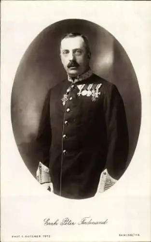 Passepartout Ak Erzherzog Peter Ferdinand von Österreich-Toskana, Portrait, Orden