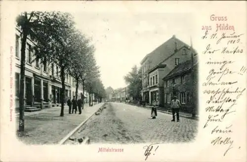 Ak Hilden im Rheinland, Mittelstraße