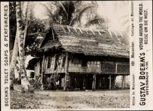 Foto Makassar Indonesien, Hütte, Reklame Boehm's Toilet Soap