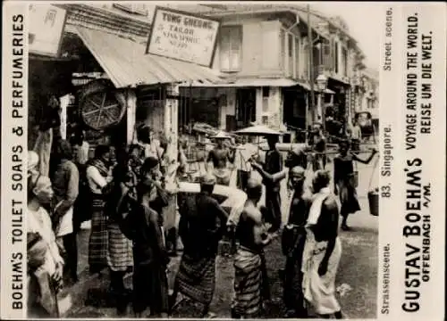 Foto Singapur, Straßenszene, Reklame Boehm's Toilet Soap