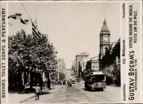 Foto Melbourne Australien, Straßenpartie, Reklame Boehm's Toilet Soap