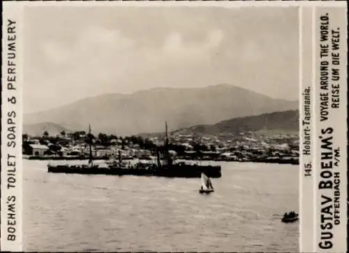 Foto Hobart Tasmanien Australien, Panorama, Reklame Boehm's Toilet Soap