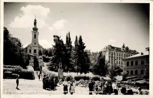 Ak Odorheiu Secuiesc Oderhellen Székelyudvarhely Rumänien, katholische Kirche und Gymnasium