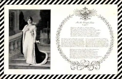 Passepartout Ak Königin Luise von Mecklenburg Strelitz, Luise von Preußen, Portrait