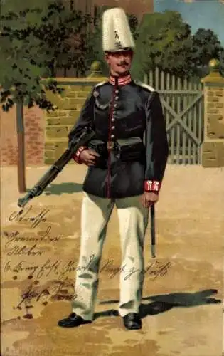 Künstler Ak Hoffmann, Anton, Deutscher Soldat in Uniform