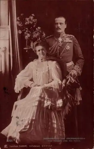 Ak Großherzog und Großherzogin von Hessen und bei Rhein, Portrait