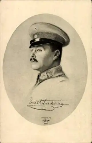 Künstler Ak Großherzog Ernst Ludwig von Hessen, Portrait, Uniform