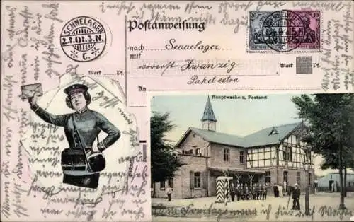 Ak Schloss Neuhaus Paderborn in Westfalen, Sennelager, Truppenübungsplatz Senne, Hauptwache